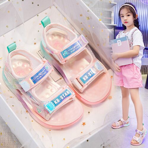 Girls sandals summer new style soft sole princess shoes fas