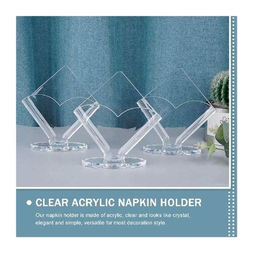 2 Pcs Transparent Napkin Holder Restaurant for Table