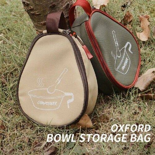 652D Camping Cup Bowl Storage Bag Oxford Cloth Tableware