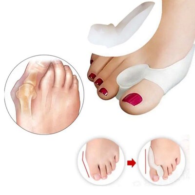 2PCS Silicone Gel Thumb Corrector Bunion Foot Toe Hallux Val