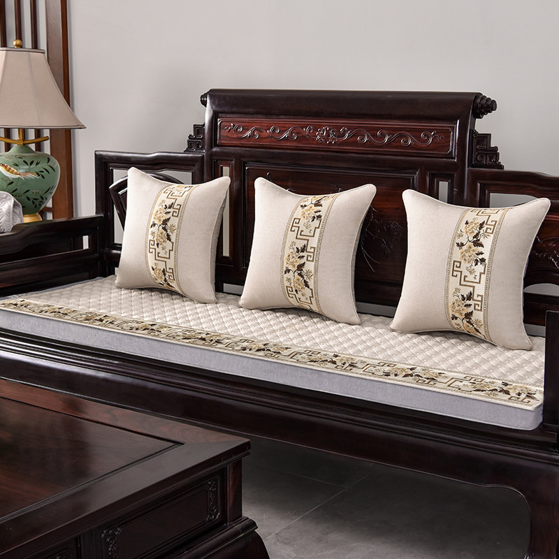 中式红木沙发坐垫四季通用实木家具沙发垫子盖布防滑罩高档