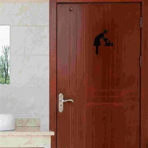 Diaper Changing Sign Public Toilet Restroom Door for
