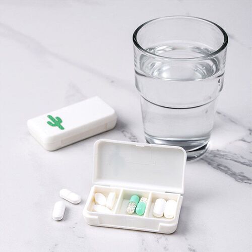 3 Grids Mini Pill Case Plastic Travel Medicine Box Cute Smal