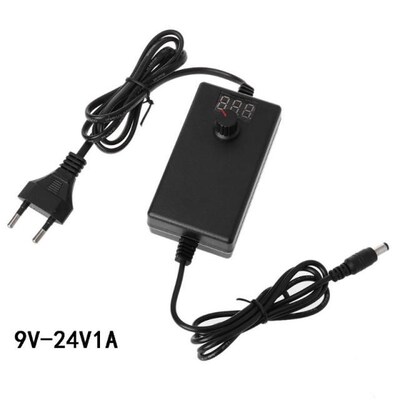 Adjustable Power Supply Adapter AC 100V-240V 50/60Hz to DC 9