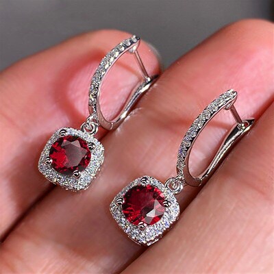 zircon microinlaid versatile ear clasps for elegant ladies e