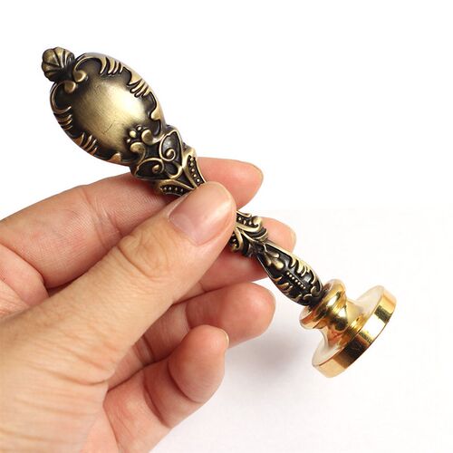 1Pcs Stamps Head Seal Wax Seal Stamp Retro Metal Plant Seal