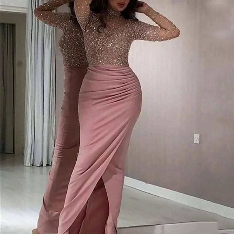 Hi Shy Bridal Gorgeous Evening Dresses Sequin Tea-Length Mer图片