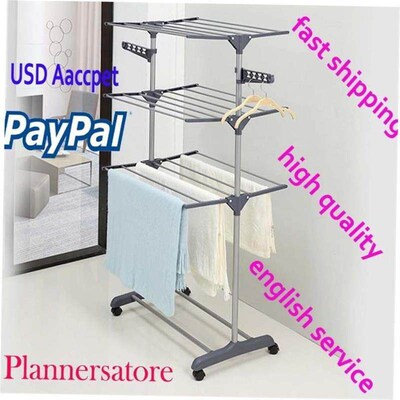 clothes drying rack folding garment dryer hanger 多层晾衣架
