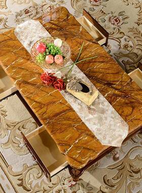 欧式实木长带几大理石面茶几抽屉长茶几茶尺寸直多92075种厂家销