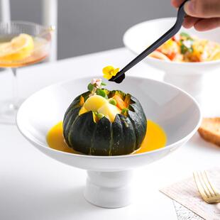 冷菜盘小酒菜餐盘子用创意特色陶瓷高级餐厅店具商碟子高脚茶MRY