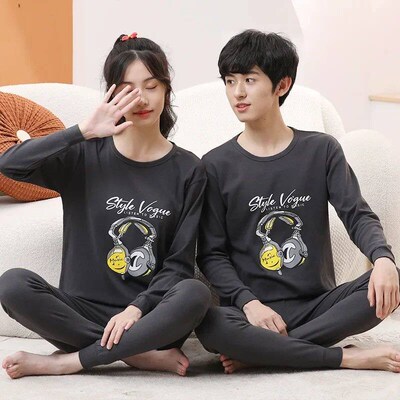 Teens Pijamas Long Sleeve Cotton Pyjamas Kids Clothes Sets C