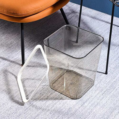Simple Transparent Trash Bin Household Toilet Bathroom Large