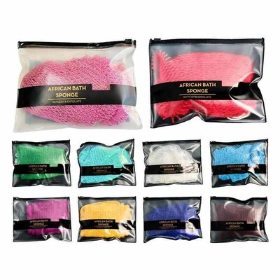 Colorful African Net Cloth Washcloth Body Exfoliator Reusabl