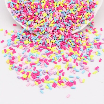 Colourful Mix Cylindrical Polymer Clay Slices Sprinkles for