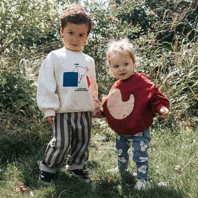 Kids Boys Girls Sweatshirts Bobo 2023 Autumn Winter New Chil