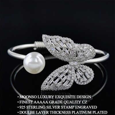 4pcs Pack 2023 New Luxury Butterfly silver color bride Dubai