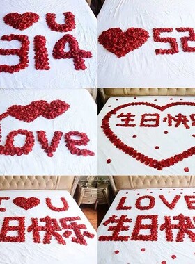 100/500PCS Artificial Rose Petals Colorful Romantic Wedding