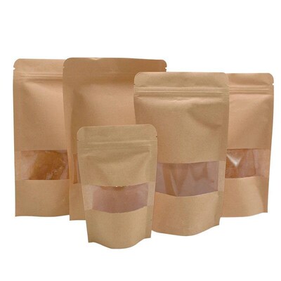 10Pack Small Gift Bags Paper Kraft Paper Candies Bags with Z
