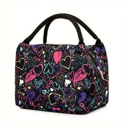 Portable Lunch Thermal Bag Printed Large Capacity Lunch Bag