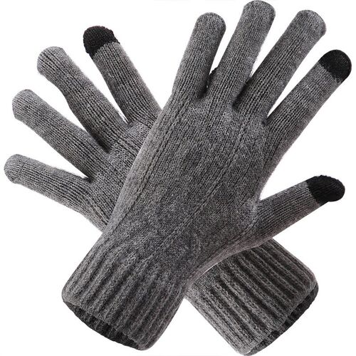 Knit couple gloves for men women winter warm non slip glove
