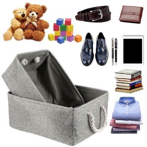S/M/L Linen Storage Basket Foldable Sundries Storage