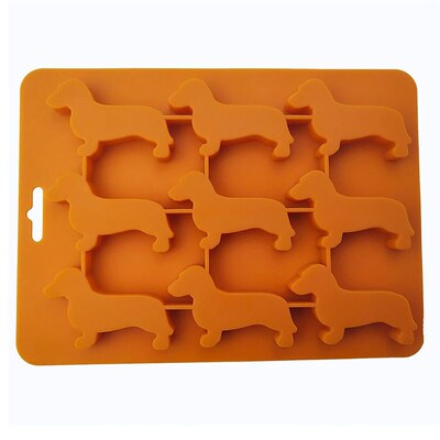 Dachshund Dog Shaped Silicone Ice Cube Mold and Tray for Dri