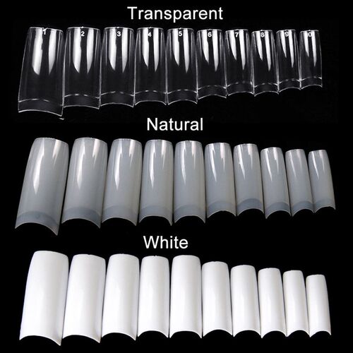 100/500pcs Nails Half French False Nail Art Tips Acrylic UV