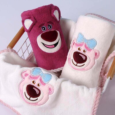 Strawberry bear towel bath towel two-piece childrens cartoo