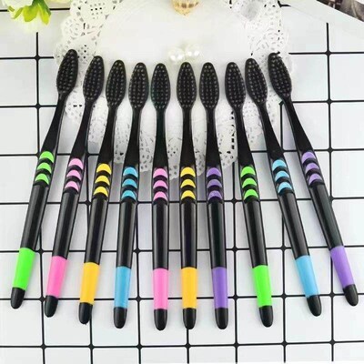 Bamboo Charcoal Toothbrush Soft Bristle Toothbrush Adult Hom