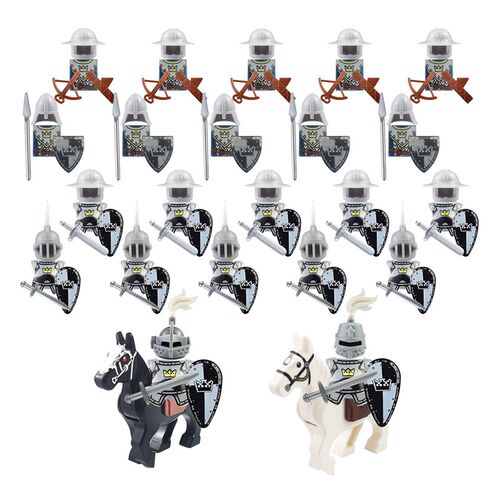 24pcs Dragoon Castle Royal Kings Knight Blue Lion Knights B