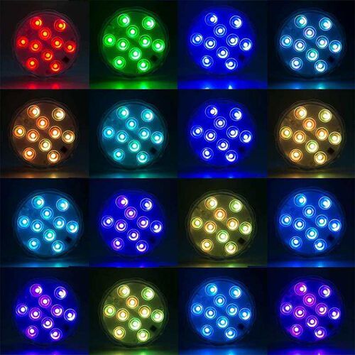 Waterproof Multi Color Submersible LED Lights Underwater Nig
