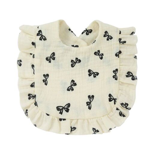 Korean Style Baby Feeding Drool Bib Ruffle Floral Infants Sa