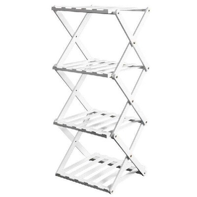 Bamboo Shoe Rack For Entryway - Foldable, Narrow Organizer