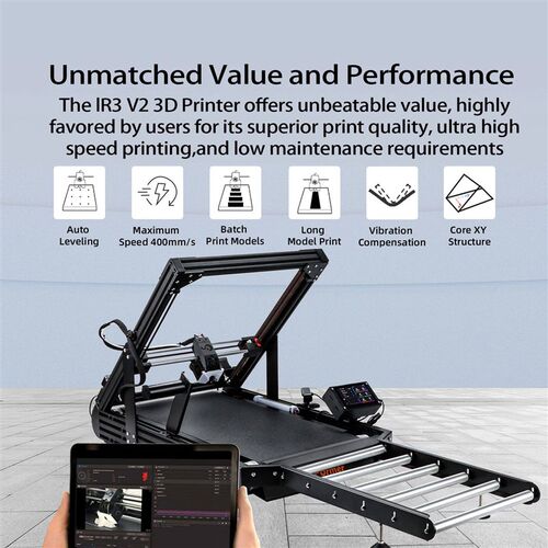 3D Printer IdeaFormer IR3 V2 Infinite Z-Axis Steel Conveyor