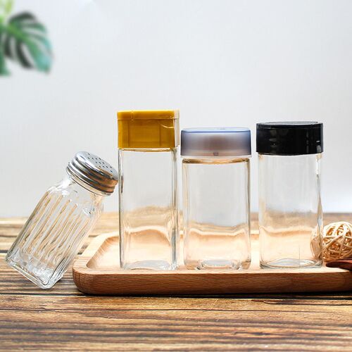 Transparent Glass Seasoning Jar With Lid Seasoning Bottle Ho
