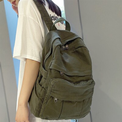 Girl Fabric School Bag New Fashion College Student Vintage W