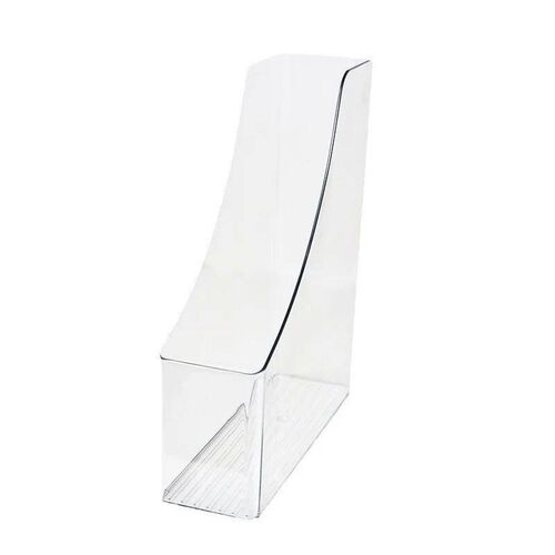 Minimalist Clear Plastic Office Desk Magazine Organizer with