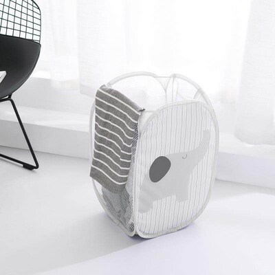 Foldable Large Capacity Cartoon Laundry Basket for Home Use,