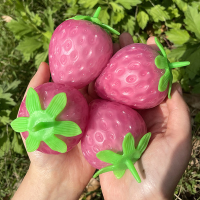 Squishy Color Change Strawberry Fidget Toy squeeze Fruit草莓