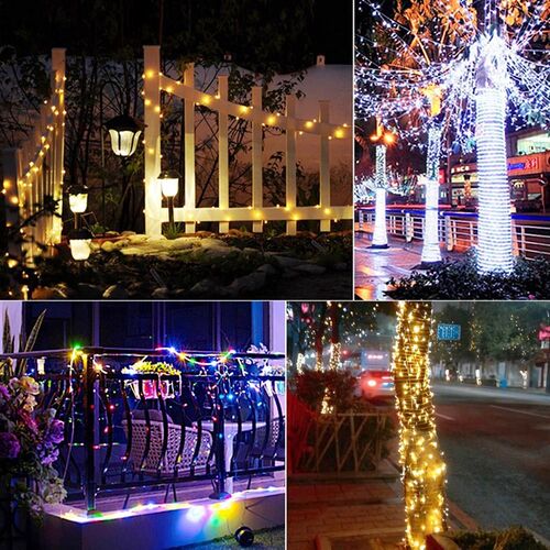 10M 20M Solar LED Garden Light New Year Christmas Decoration