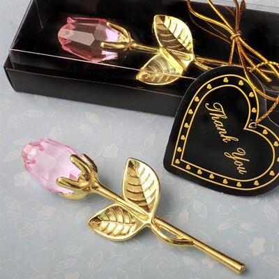 ValentineS Day Gift Mini Crystal Rose Artificial Flower Cry