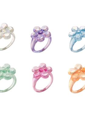 Korean Retro Ins Simple Plain Ring Multiple Mixed Acetate Bo