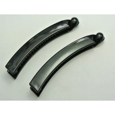 10 Black Plastic Banana Clips Hair Claw Comb Ponytail Holder
