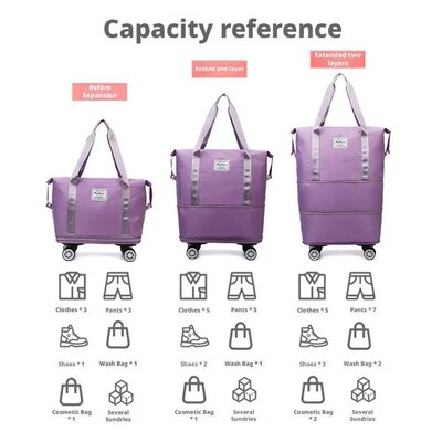 Travel Portable Large Capacity Detachable Univeral Wheel Sto