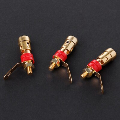 10PCS Brass Speaker Binding Post Spring Loaded Press Subwoof