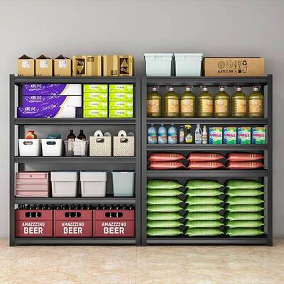 家用货架置物架制多落仓库阳台储物架层杂物间超市商用钢地收JRTZ