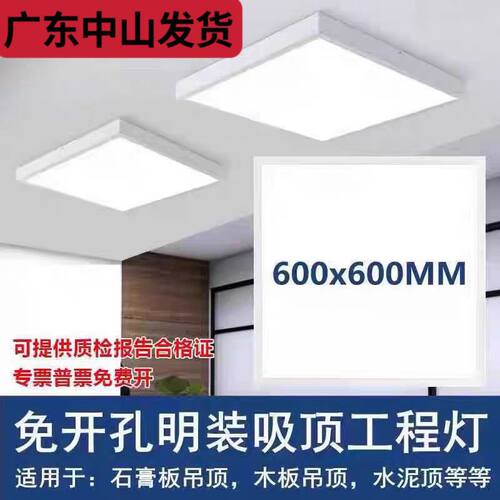 明装LED600x600办公室面板灯