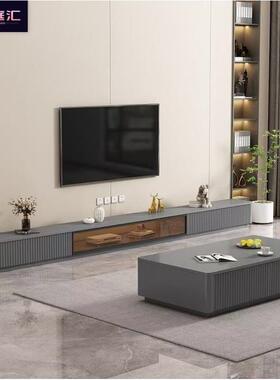 小户型客家用厅电落KKZ地式奶油风实木电视柜落地代客现厅茶几视