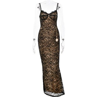 Sexy Backless LaceUp Dress Split for Long Girls 2025 Hot