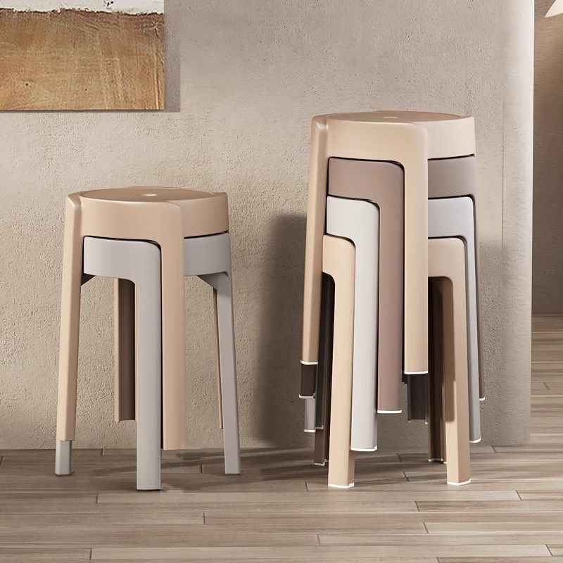 承重0斤塑料加厚家用特厚可叠放摞叠久坐舒服椅子高圆板凳,住宅家具,垫脚凳,淘宝优惠券,粉丝福利购,淘宝优惠卷